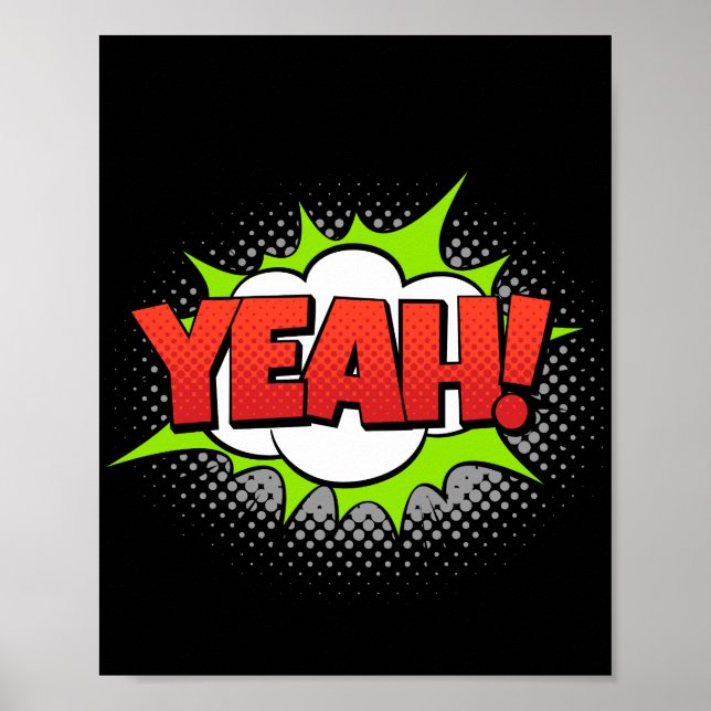 Ja! Förklaring till Tecknad för skarp teckning Poster (Framsidan)