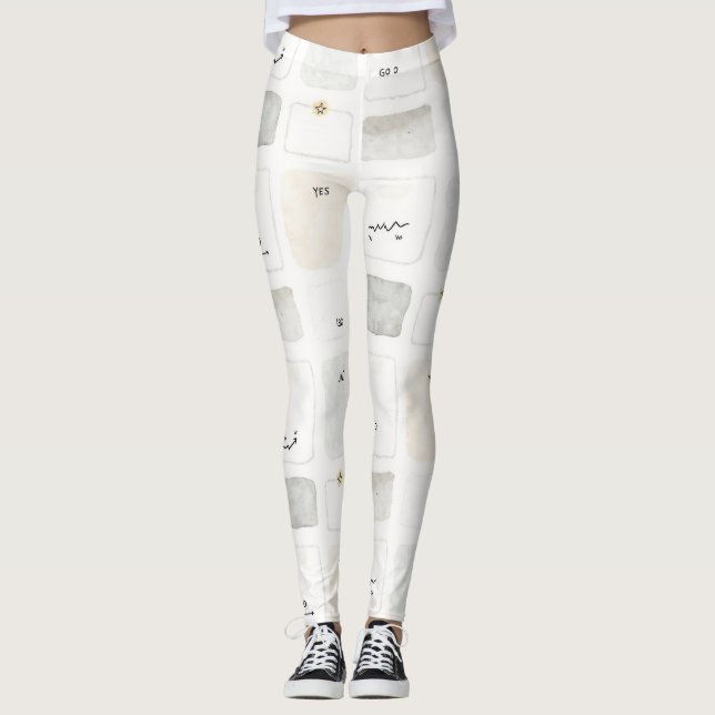 Ja, gå sömlös Mönster Leggings (Framsida)