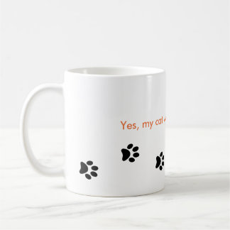 Ja går min katt All över mig tass avtryckmuggen Kaffemugg