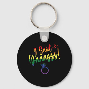 Ja, Gay Lgbtq Pride Rainbow Groom Bachelore Nyckelring