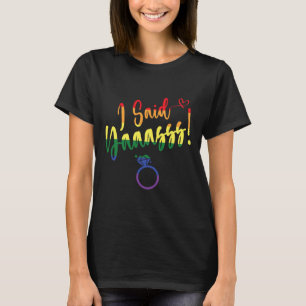 Ja, Gay Lgbtq Pride Rainbow Groom Bachelore T Shirt