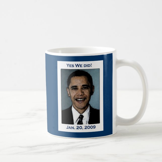 Ja gjorde vi den Obama muggen Kaffemugg (Höger)