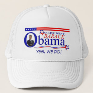 Ja gjorde vi! - PresidentObama hatt Truckerkeps