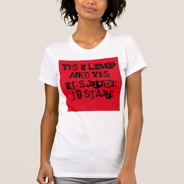 Ja haltar jag, & ja är det ohyfsat att stirra t shirt (Framsida)