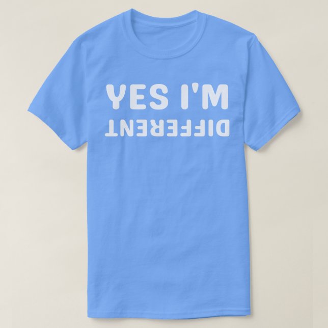 Ja, han är annorlunda t shirt (Design framsida)