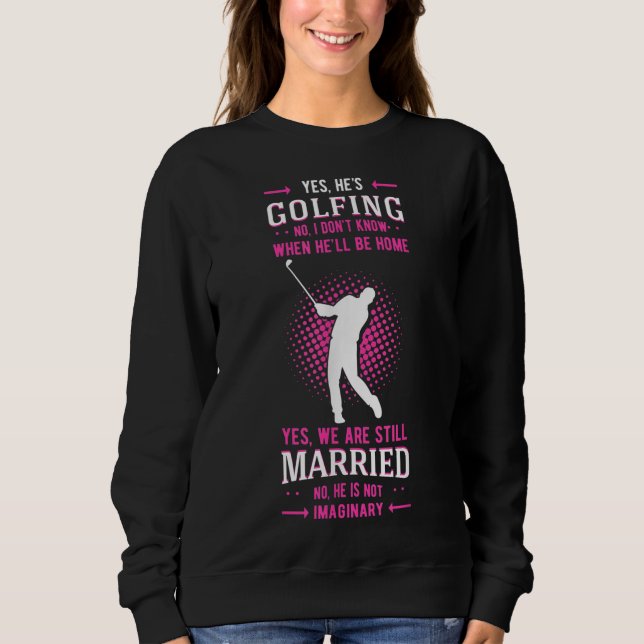 Ja, han är Golfing Golf Putter Par Golfer Birdie B T Shirt (Framsida)