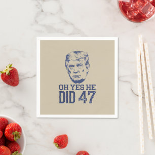 Ja, han gjorde 47 Trump 2024 Pappersservett