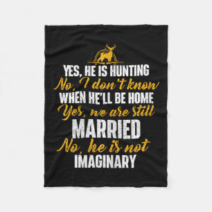 Ja, han jagar nej, han är inte imaginär - jägare" fleecefilt