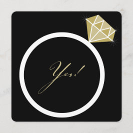 Ja! Han satte en Diamond Ring på den Förlovningsfe Inbjudningar