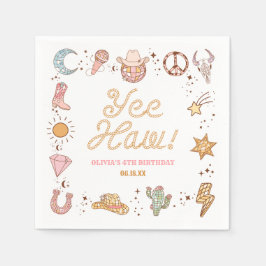 Ja, Haw! Western Disco Cowgirl-Födelsedagsfest Pappersservett