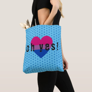 Ja, HBT Bisexual Pride Heart Tygkasse