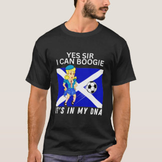 Ja, Herr I kan Boogie Scotland Girl Kärlek Footbal T Shirt