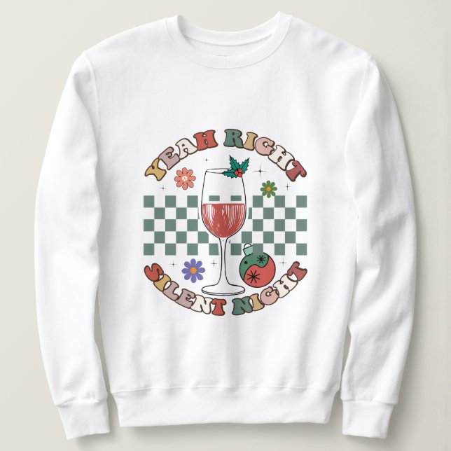 Ja, högernas tysta nattjulschristmas t shirt (Design framsida)