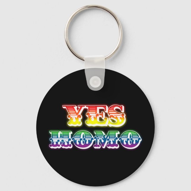 Ja, Homo Keychain Nyckelring (Framsida)