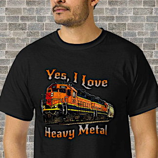 Ja I Kärlek Heavy Metall Diesel Locomotive Tåg T Shirt