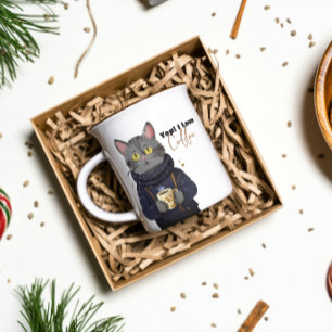 Ja! I Kärlek-kaffe eller teakutkatt illustrerad Kaffemugg