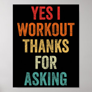 Ja I Workout - Joke Lyftfras Poster