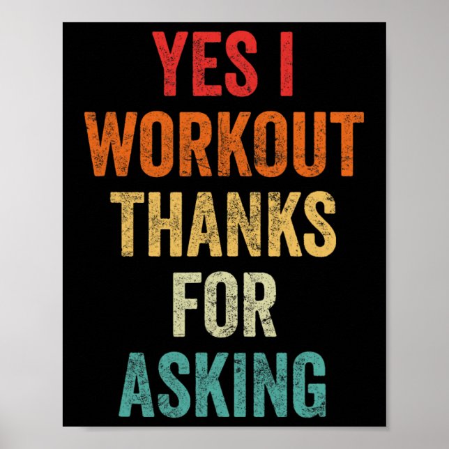 Ja I Workout - Joke Lyftfras Poster (Framsidan)