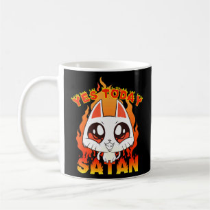 Ja, idag Satan Occult Cute Satanic Cat Kaffemugg