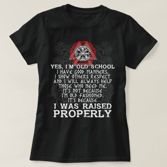 Ja Im Old school T Shirt (Design framsida)