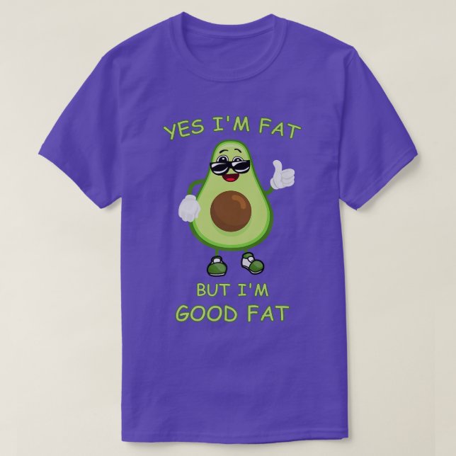 Ja, Im Tjock, men Im Bra Tjock Funny Avocado Keto  T Shirt (Design framsida)