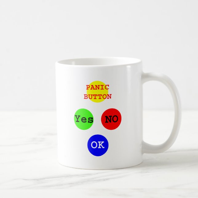 Ja, inga knappar på MUSEUM Zazzle-gåvor Kaffemugg (Höger)