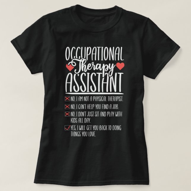 Ja, ingen funny arbetsrelaterad behandlingsassiste t shirt (Design framsida)