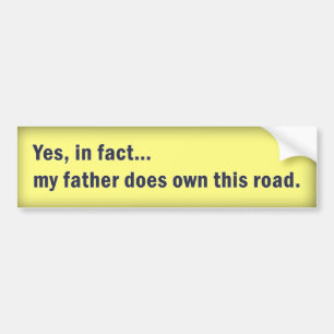 Ja, ja... Bumper Sticker Gult med Blue. Bildekal