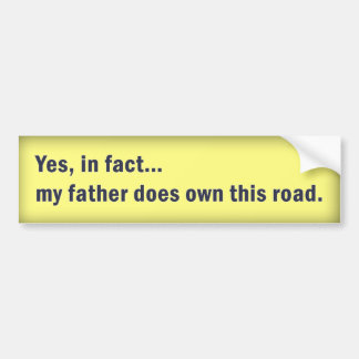 Ja, ja... Bumper Sticker Gult med Blue. Bildekal