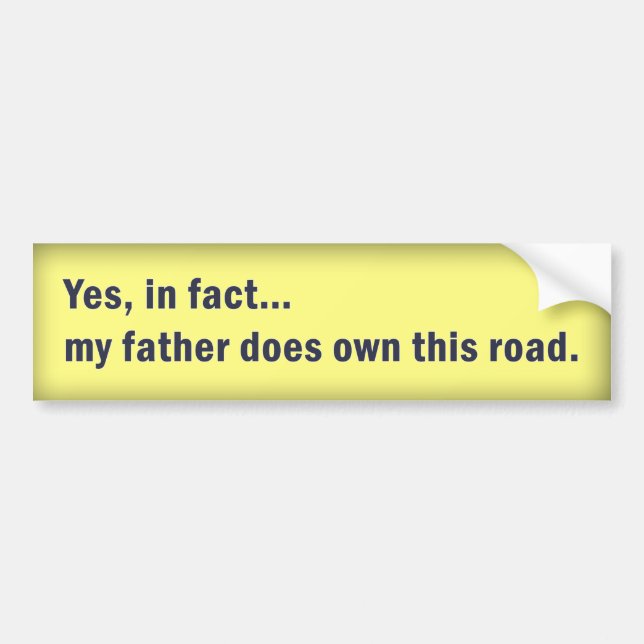 Ja, ja... Bumper Sticker Gult med Blue. Bildekal (Framsidan)