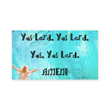 Ja, Ja, Herre. Amen! Rektangel Magnet