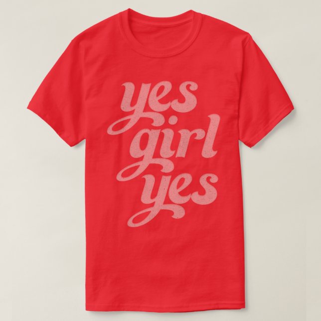 Ja, ja, Retro Stil Positivity Typography Des T Shirt (Design framsida)