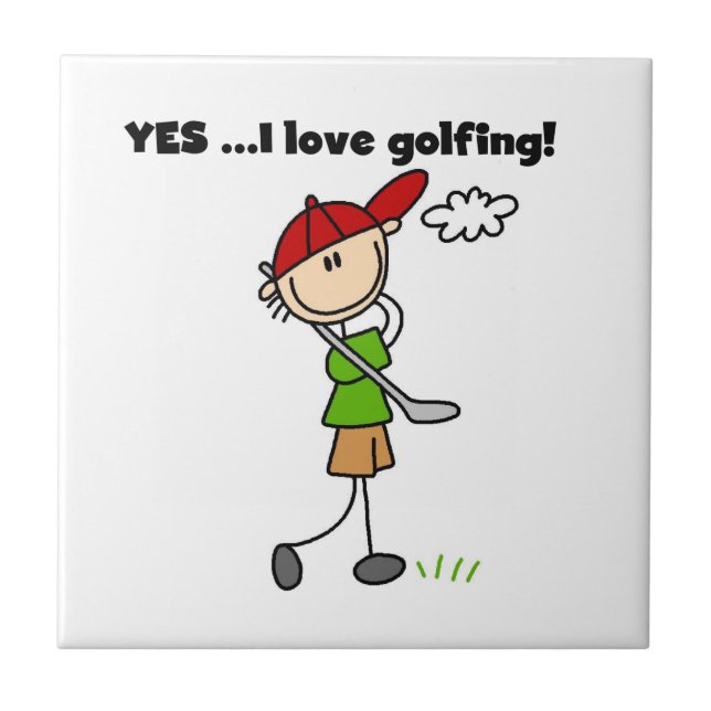 Ja jag älskar golf kakelplatta (Framsidan)