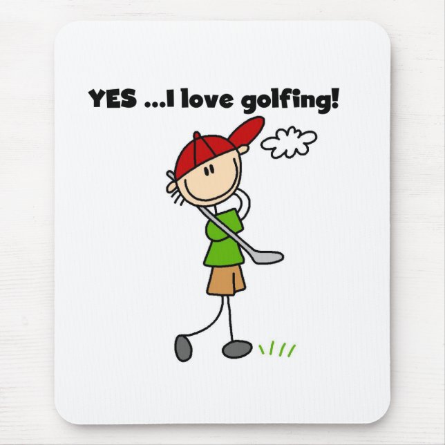 JA JAG älskar golf Musmatta (Framsidan)