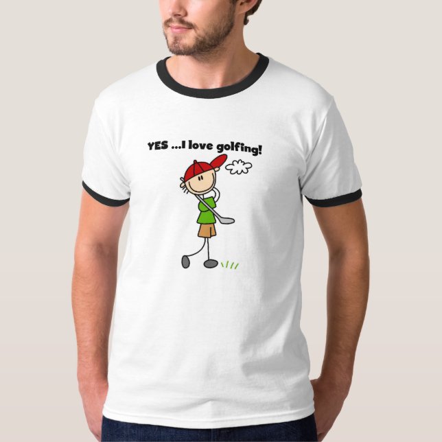 JA JAG Älskar Golf T-shirt (Framsida)