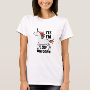Ja, jag är 99% enhörning t shirt