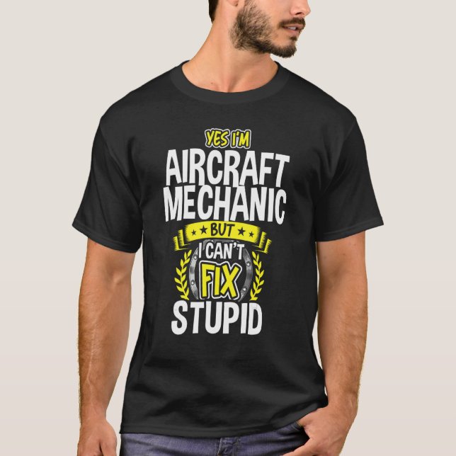 Ja, jag är Aircraft Mechanic T Shirt (Framsida)