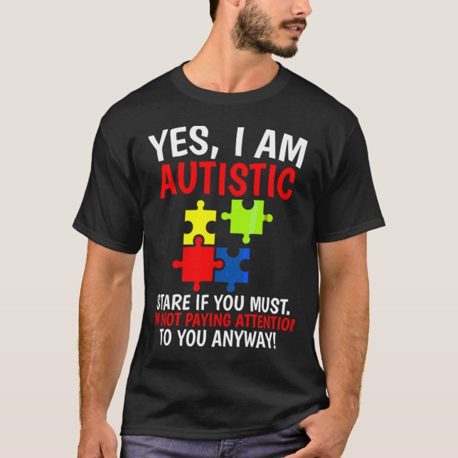 Ja, jag är Autism Awareness Kids T Shirt (Framsida)