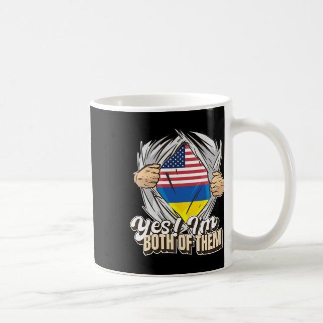 Ja, jag är båda. Dubbelt medborgarskap Ukraina Kaffemugg (Höger)