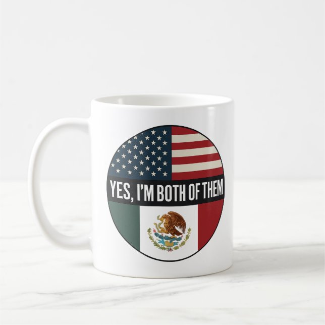 Ja, jag är båda - Stolt dubbel identitet medborgar Kaffemugg (Vänster)