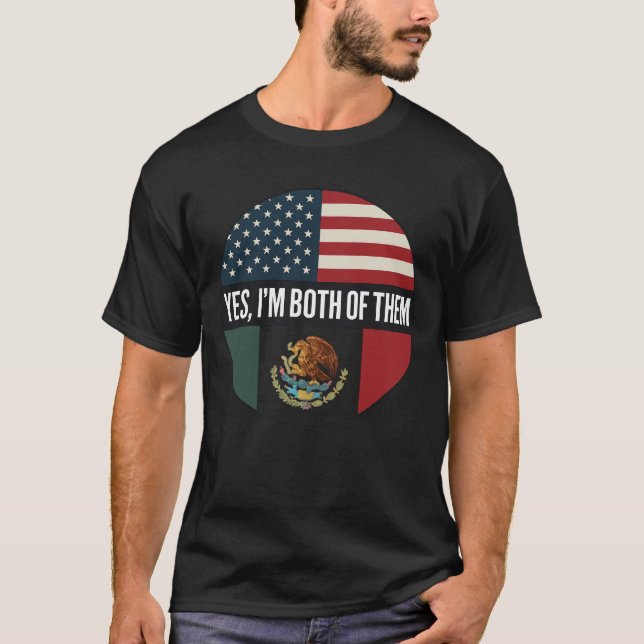 Ja, jag är båda – Stolt dubbel identitet medborgar T Shirt (Framsida)