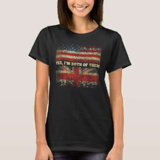 Ja, jag är båda två halvamerikanska halvbrittiska t shirt