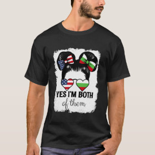 Ja Jag Är Båda USA och Bulgarien Mixflicka Heri T Shirt