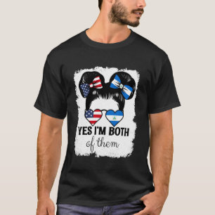 Ja Jag Är Båda USA och Nicaragua Mix Tjej Henne T Shirt