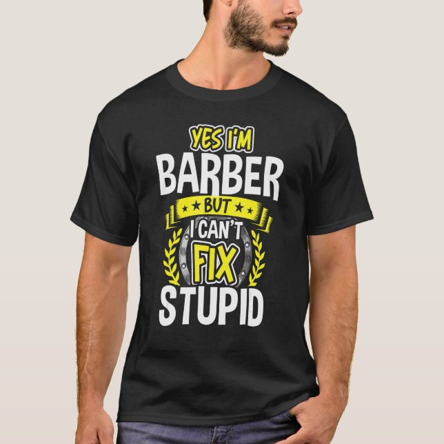 Ja, jag är Barber T Shirt (Framsida)