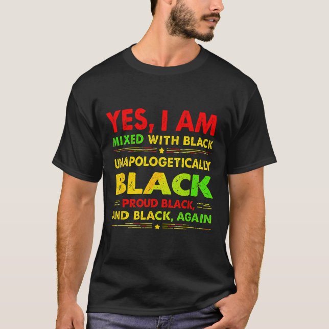 Ja, jag är blandad1 t shirt (Framsida)