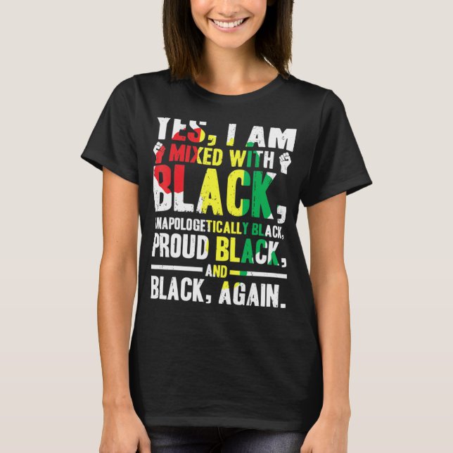 Ja.jag.är blandad med Black.Black.History.Month T Shirt (Framsida)