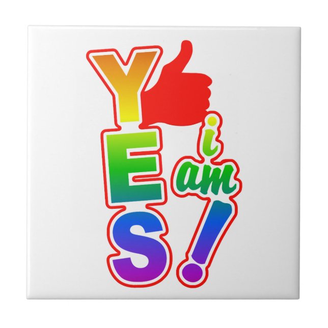 JA, jag är bricka Kakelplatta (Framsidan)