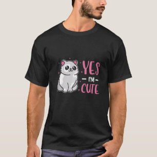 Ja, jag är Cute Graphic Cat Trainer Cat Owner Pe T Shirt