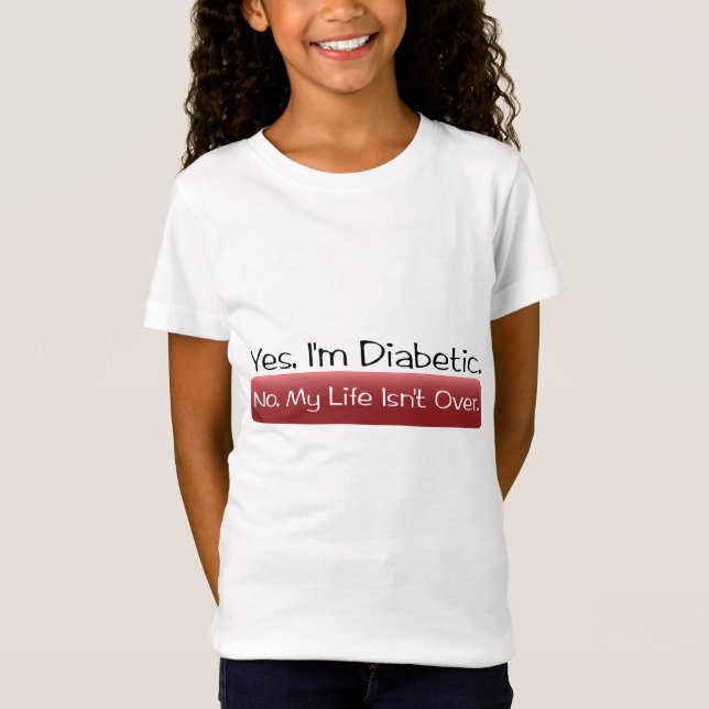 Ja, jag är diabetiker t-shirt (Framsida)